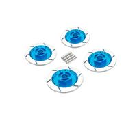 Per Tamiya Per Tt-01 Per Tt02 Per HPI Per HSP 94123 1/10 RC On Road Racing Car 4PCS Freno A Disco In Lega Di Alluminio Ruota Cerchio Box Adattatore Esagonale 12mm RC Modifiche(Blue)