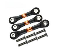 Per Tamiya Per TT-02 TT-02T Per TT02 TT02T 1/10 3 Pezzi Barra Di Collegamento Dello Sterzo Asta Del Servo RC Auto Veicolo Cingolato Parti E Accessori Di Ricambio Rc Asta di Trazione(Orange)