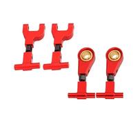 Per Tamiya Per TT02 1/10 4 Pezzi In Lega Alluminio Regolabile Bracci Sospensione Anteriori Superiori E Posteriori Superiori Per Forcelloni Parti Aggiornamento Per Auto RC Accessorio Per Auto RC(Red)