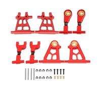 Per Tamiya Per TT02 1/10 8 Pezzi In Lega Di Alluminio Anteriore E Posteriore Bracci Di Sospensione Superiori Inferiori Parti Di Aggiornamento Per Auto RC Accessori Accessorio Per Auto RC(Red)
