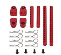 Per Tamiya Per TT02 RC Parti Di Aggiornamento Corpo In Metallo Assemblato Post Monti Auto Borsette Con Clip A R Fissaggio Colonna Parte Modello Parti Modificate RC Modifiche(Red)