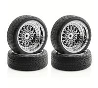 Per Tamiya Per Tt02 Xv01 Wrc 1/10 Rc Auto 4 Pezzi 65 Millimetri Drift Pneumatici Ruote-On-Road Per Le Corse Flat Run Set Parti Aggiornamento RC Modelli Pezzi