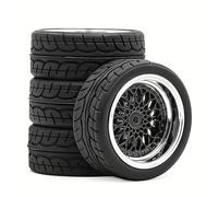 Per Tamiya Per Tt02 Xv01 Wrc 1/10 Rc Auto 4 Pezzi 65 Millimetri Drift Pneumatici Ruote-On-Road Per Le Corse Flat Run Set Parti Aggiornamento Accessori Modellismo RC