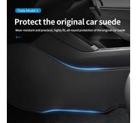 Per Tesla Highland3 modello Y console centrale pannello laterale anti kick pad protezione difesa adesivo in pelle TPE copertura del piede