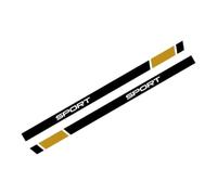 Per Tesla Model Y 2 Pezzi Adesivi Laterali Per Portiera Auto Decalcomanie Decorative Per Auto In PVC Pellicola In Vinile Impermeabile(Black and Gold)