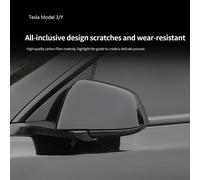 Per Tesla Model Y 2021-2024 Nero brillante Copertura dello specchietto retrovisore Gusci dello specchio laterale Aggiungi sulla custodia protettiva di ricambio del telaio