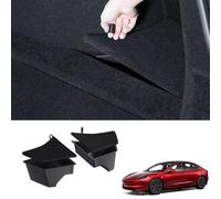 Per Tesla Modello 3 Highland 2024 Baule posteriore Scatola di immagazzinaggio laterale Coperchi in TPE Organizzatore Bidoni della spazzatura 2024 Modello 3 Accessori auto