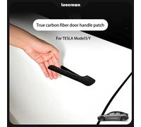 Per Tesla Modello 3 Y 2017-2024 Accessori Reale In Fibra di Carbonio Maniglia Della Porta Copertura Telaio Adesivo Esterno Trim Bodykit