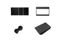 Per Tesla Per Il Modello Y Juniper Pannello Di Controllo Centrale Adesivo Ad Adsorbimento Elettrostatico Navigazione Console Centrale(4PCS Set Black)