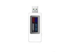 Per tester kws V30 USB display a colori 120 W voltmetro amperometro per | Display 6 in 1, per supporto QC3.0/SUPERVOOC, archiviazione dati, materiale ABS, per caricabatterie e banche (bianco)