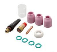 Per TIG Per Stubby Gas Lens Kit 3/32 con Alumina Ceramic Ugello Set #6 # 7 #8 per WP 17 18 26, Per Miller Diamondback DB & Per PTA Serie Ad Aria Raffreddato Torcia Consumabili