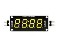 Per TM1637-Controlled Digital Tube Clock Module, Display LED a 4 cifre a sette segmenti, indicatori del colon, alimentazione 5V per test di laboratorio (giallo)