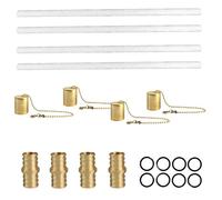 per torcia alla citronella, kit di ricambio per lampade a olio, kit di torce da tavolo include 4 stoppini per torcia a lunga durata, copertura lampada in rame e supporto per in