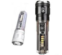per torcia LED per solare 20W Zoomabile per torcia LED per | per zoom telescopico regolabile, faretto o luce diffusa, LED per rossi , ideale per segnalazione emergenza(Black)