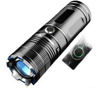 per torcia per professionale Alluminio Leggera Display LCD | per zoom regolabile, 3000 lumen massima potenza, per raggio intenso, focus per preciso lungo raggio(A)
