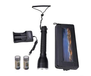 per torcia Subacquea per professionale XHP70 4000 Lumen Impermeabile 50m per Immersioni Scuba con Cinturino(F)