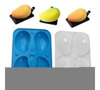 per torta in schiuma, per dolci 3D a forma di mango, 4 cavità a rilascio facile per gelatina budino cioccolato cucina casa lezioni di cucina istruttori matrimonio