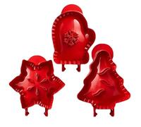 per torte a mano - 3 pezzi di pressa per pasta antiaderente, forniture per la cottura per Halloween, Natale, Ringraziamento con design riutilizzabile, piccola macchina per dolci e biscotti per