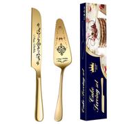 per torte in acciaio, set da dessert in acciaio | Splendidamente inciso tagliaporta e per torte, elegante ricordo per gli sposi