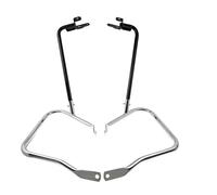 Per Touring King Road Electra Street Glide 97-08 14-20 Supporto Per Borsa Posteriore In Acciaio Per Moto Con Set Supporto Protezion Motori Paraurti Paramotore Barra(Black Chrome 2014-Up)