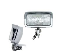 Per Touring Per Cafe Per Racer Per Chopper Per Bobber Faro LED Per Moto Rettangolare/luce Triangolare Luci Anteriori(1025-Chrome LED)