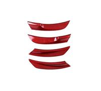 Per Toyota 86 2022 Vera Fibra Di Carbonio Auto Ruota Posteriore Sopracciglia Parafango Arco Ruota Sopracciglio Labbra Striscia Adesivo Rivestimento RESPUNEKBAH(Red Real Carbon)