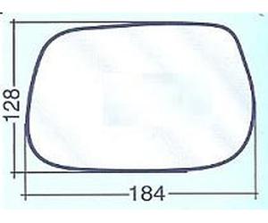 Per TOYOTA AVESIS VERSO dal 2003 Vetro Dx Cromato per Specchio Retrovisore
