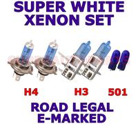 Per Toyota Celica 2.0 Gt Quattro 1990-95 Set H4 H3 501 Lampadine Xenon Bianche