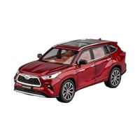 Per Toyota Highlander 1 24 Modello Di Auto Analogico In Metallo Pressofuso Regalo(Rosso)