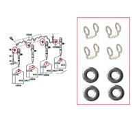 Per Toyota Land Cruiser KDJ120/125 3.0D D4D Fuel Iniettore Guarnizione Lava Set