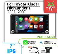 Per Toyota Kluger Highlander 1 2001-2007 Wireless Carplay Autoradio 2Din Android Radio 7 "Schermo Stereo Auto Multimedia unità principale