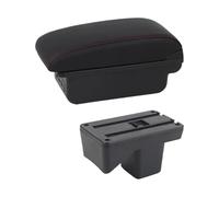 Per Toyota Per Agya Per Wigo 2023 2024 Bracciolo Centrale Per Auto Scatola Portaoggetti USB Dettagli Interni Coperchi Braccioli Auto(B2 Red Line 3 Usb)