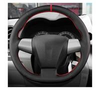 Per Toyota Per Auris 2010 2011 2012 2013 Rivestimento in pelle traforata, accessori intrecciati sul volante dell'auto(Blu)