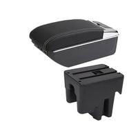 Per Toyota Per Avanza 2016 Bracciolo Auto Bracciolo Box Interni Speciali Parti Retrofit Accessori Scatola Portaoggetti Centrale Bracciolo Portaoggetti(C white line 7USB)