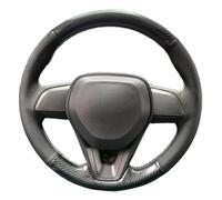 Per Toyota Per Camry 2018 Per Corolla Per RAV4 Per Avalon Per Crown 2019 Coprivolante Per Auto In Pelle Cucito A Mano Copertura Volante Auto(Light blue Thread)