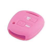 Per TOYOTA Per CAMRY RAV4 Per Corolla Per PRADO Per YARIS Per Tarago Custodia In Silicone Con 2 Pulsanti Per Portachiavi Auto Guscio Chiave(Pink)