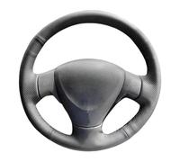 Per Toyota, per Corolla 2006-2010, per Matrix 2009, volante in pelle nera con trecce cucite a mano(BIANCO)