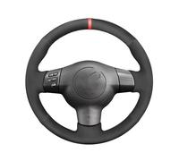 Per Toyota Per Corolla Per Caldina Per RAV4 Per Wish Per Scion Per TC Per XA Per XB 2002-2005 Coprivolante In Pelle Scamosciata Nera Cucita A Mano Copertura Volante Auto(Light Blue Thread)