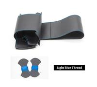 Per Toyota Per Land Per Cruiser 2015-2020 Per Land Per Cruiser Per Prado 2017 2018 2019 2020 Coprivolante Per Auto Cucito A Mano Copertura Volante Auto(Light Blue Thread)