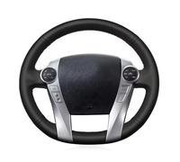 Per Toyota Per Prius 30 Per XW30 Per Prius+ Per Prius C Per Prius V 2011-2020 Per Aqua Coprivolante Per Auto In Pelle Nera Cucita A Mano Traspirante Coprivolante(Light Blue Thread)