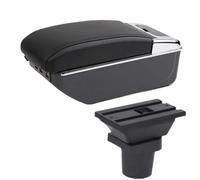 Per Toyota Per RAV4 Bracciolo Box Auto Bracciolo Box Interni Parti Scatola Di Immagazzinaggio Con USB Luci LED Accessori Bracciolo Portaoggetti(D2 black line 7USB)