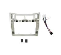 Per Toyota Per Yaris Per Vitz 2005-2011 Kit Montaggio Cruscotto Radio Adattatore 9 Pollici Fascia Telaio Auto cornice fascia radio stereo(Set completo (argento))