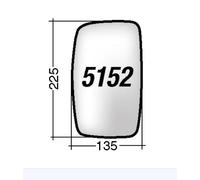 Per Toyota Proace 2013-2016 Vetro di Ricambio Sx per Specchio Retrovisor 135x225