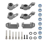 Per Traxxas 2WD Per Slash Per Stampede Per Rustler 1/10 Anteriore In Metallo Caster Blocco Sterzo Posteriore Stub Asse Supporti Kit RC Parti Di Automobili Fuso Sterzo Rc(Gray)