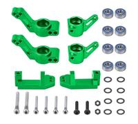 Per Traxxas 2WD Per Slash Per Stampede Per Rustler 1/10 Blocchi Sterzanti Anteriori In Alluminio E Supporti Fusello Posteriore Kit Parti Automobili RC Fuso Sterzo Rc(Green)