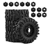 Per Traxxas For Slash 1/10 109mm Short Course Truck Wheel Tire Set 4 Pezzi Con Bulloni Esagonali Da 12mm/14mm/17mm Accessori RC