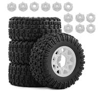 Per Traxxas Per Arrma Per Senton Per TRX4 Per Slash 1/10 4PCS Ruote Percorsi Brevi Pneumatici RC Truck Con Adattatori Esagonali 12 14 17mm Off Road Pneumatici Auto RC