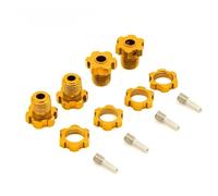 Per Traxxas Per E-Revo Per Revo 3.3 Per E-Maxx Per Summit Per Slayer Per Pro 4X4 1/10 4 Pezzi Dado Esagonale Mozzo Ruota Scanalato Da 17 Mm Monster Truck RC Accessori RC(Yellow)