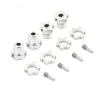 Per Traxxas Per E-Revo Per Revo 3.3 Per E-Maxx Per Summit Per Slayer Per Pro 4X4 1/10 4 Pezzi Dado Esagonale Mozzo Ruota Scanalato Da 17 Mm Monster Truck RC Accessori RC(Silver)