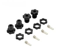 Per Traxxas Per E-Revo Per Revo 3.3 Per E-Maxx Per Summit Per Slayer Per Pro 4X4 1/10 4 Pezzi Dado Esagonale Mozzo Ruota Scanalato Da 17 Mm Monster Truck RC Parti Modificate Rc(Black)